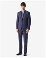 Corneliani Blauw pak in tropical wol met schaduwruit