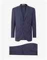 Corneliani Blauw pak in tropical wol met schaduwruit