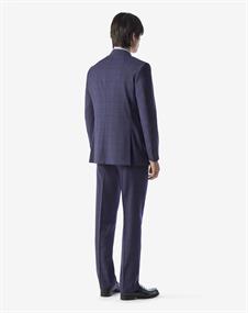 Corneliani Blauw pak in tropical wol met schaduwruit