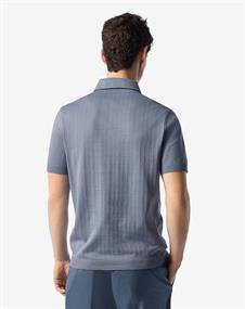 Corneliani Lichtblauw poloshirt met knopen in filoscozia