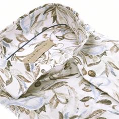 John Miller Bloemprint tailored fit linnen/katoen overhemdhemd