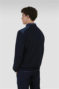 Paul & Shark Fresco katoenen trui met ronde hals en denimdetails.