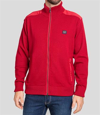 Paul & Shark vest met zip in bordeaux - C0P1029