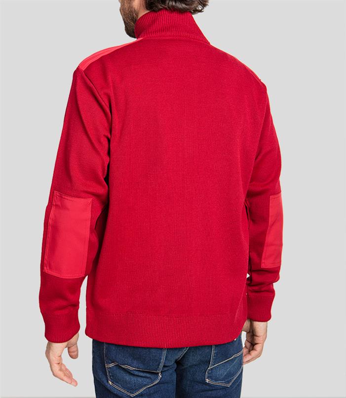 Paul & Shark vest met zip in bordeaux - C0P1029