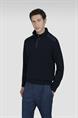 Paul & Shark Zip sweater met denim details