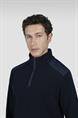 Paul & Shark Zip sweater met denim details