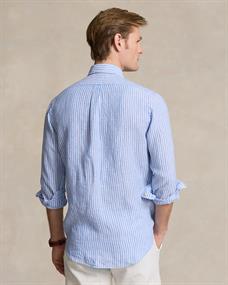 Ralph Lauren Custom fit gestreept linnen overhemd
